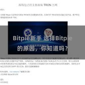 Bitpie新手 选择Bitpie的原因，你知道吗？