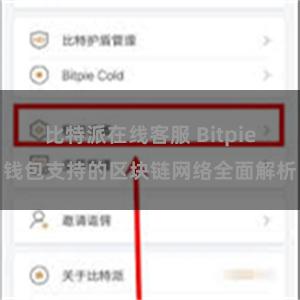 比特派在线客服 Bitpie钱包支持的区块链网络全面解析