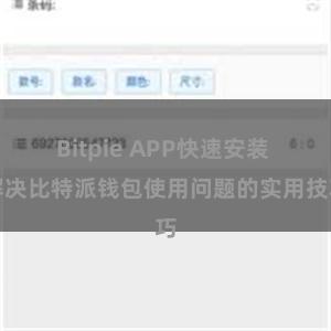 Bitpie APP快速安装 解决比特派钱包使用问题的实用技巧