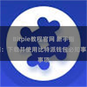 Bitpie教程官网 新手指南：下载并使用比特派钱包必知事项