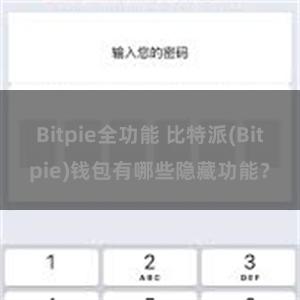 Bitpie全功能 比特派(Bitpie)钱包有哪些隐藏功能？