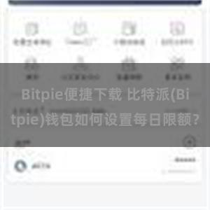 Bitpie便捷下载 比特派(Bitpie)钱包如何设置每日限额？