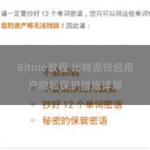 Bitpie教程 比特派钱包用户隐私保护措施详解