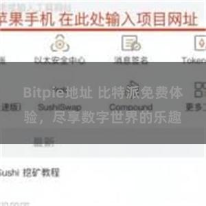 Bitpie地址 比特派免费体验，尽享数字世界的乐趣